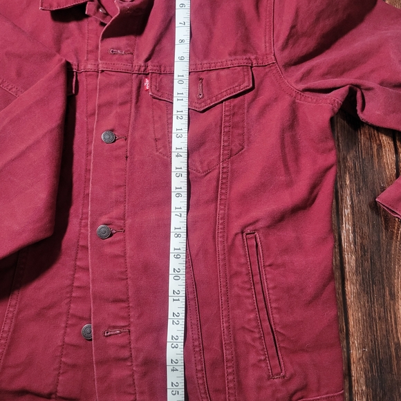Levi's Men's Red Denim Jacket - Picture 5 of 10